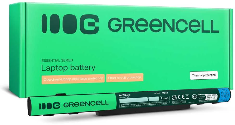 Green Cell Žalias Cell GREENCELL Baterija AL15A32, skirta Acer Aspire E5-573 E5-573G
