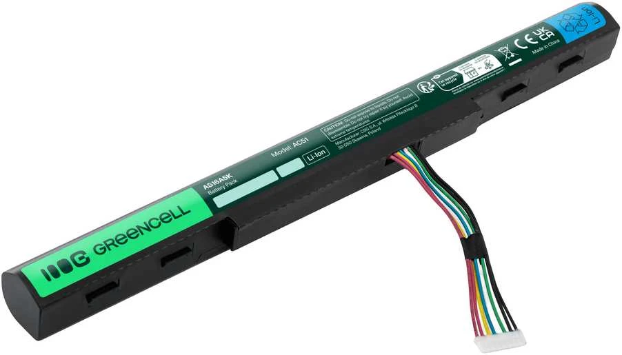 Green Cell Žalias Cell GREENCELL AC51 Baterija Žalias Cell AS16A5K skirta Acer Aspire E 15 E15 E5-575 E5-575G E 17 E17 E5-7