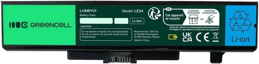 Žalias Cell Baterija Žalias Cell skirta Lenovo B580 B590 G500 G505 G510 G580 G585 G700 G710 P