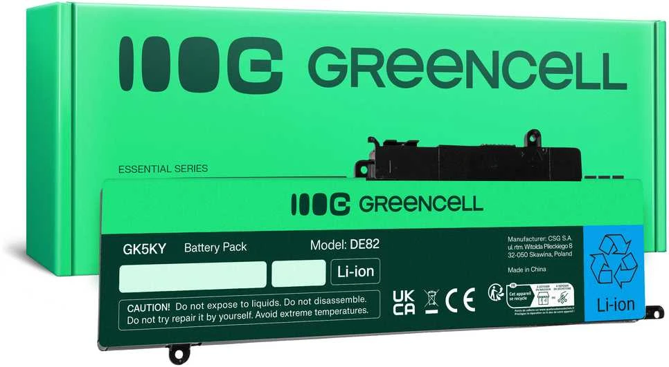 Green Cell Žalias Cell GREENCELL DE82 Baterija Žalias Cell GK5KY skirta Dell Inspiron 11 3147 3148 3152 3153 3157 3158 13 7
