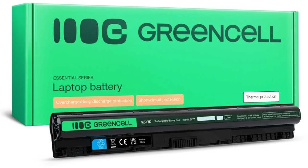 Žalias Cell GREENCELL DE77 Baterija M5Y1K Dell Inspiron 14 3451, 15 3555 3558 5551 5552 5555 5558 5559, 17 5