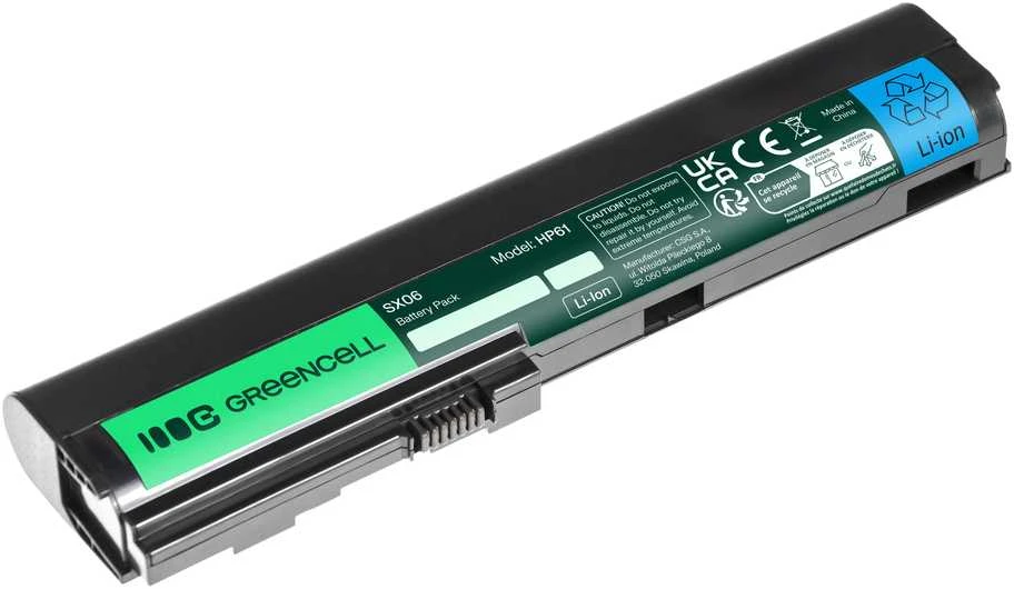GREENCELL HP61 Baterija Žalias Cell HSTNN-DB2K SX09 SX06 skirta HP EliteBook 2560p 2570p