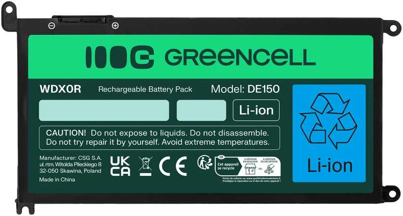 Green Cell Žalias Cell GREENCELL Baterija nešiojamiesiems kompiuteriams WDX0R WDXOR skirta Dell Inspiron 13