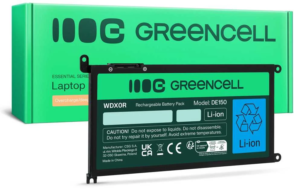 Green Cell Žalias Cell GREENCELL Baterija nešiojamiesiems kompiuteriams WDX0R WDXOR skirta Dell Inspiron 13