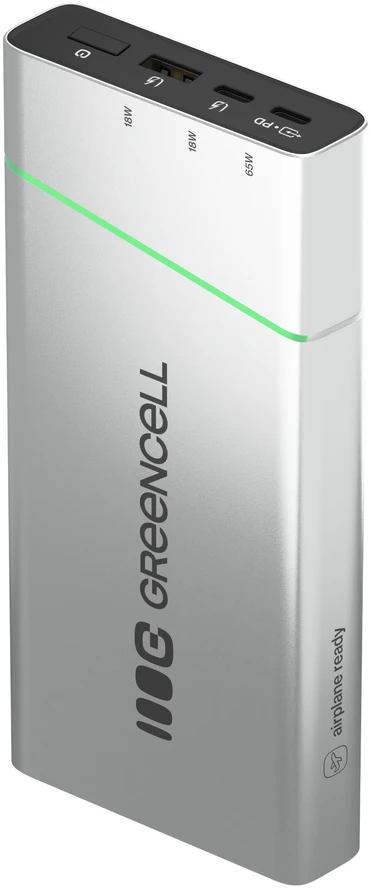 Green Cell Žalias Cell Žalias Cell PBPLGC20P power bank Lithium-Ion (Li-Ion) 20800 mAh Aliuminio, Juodas, Žalias, Light pilkas, Sidabrinis