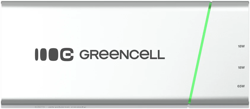 Green Cell Žalias Cell Žalias Cell PBPLGC20P power bank Lithium-Ion (Li-Ion) 20800 mAh Aliuminio, Juodas, Žalias, Light pilkas, Sidabrinis