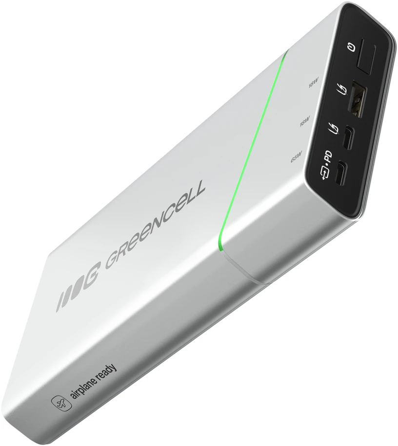 Green Cell Žalias Cell Žalias Cell PBPLGC20P power bank Lithium-Ion (Li-Ion) 20800 mAh Aliuminio, Juodas, Žalias, Light pilkas, Sidabrinis