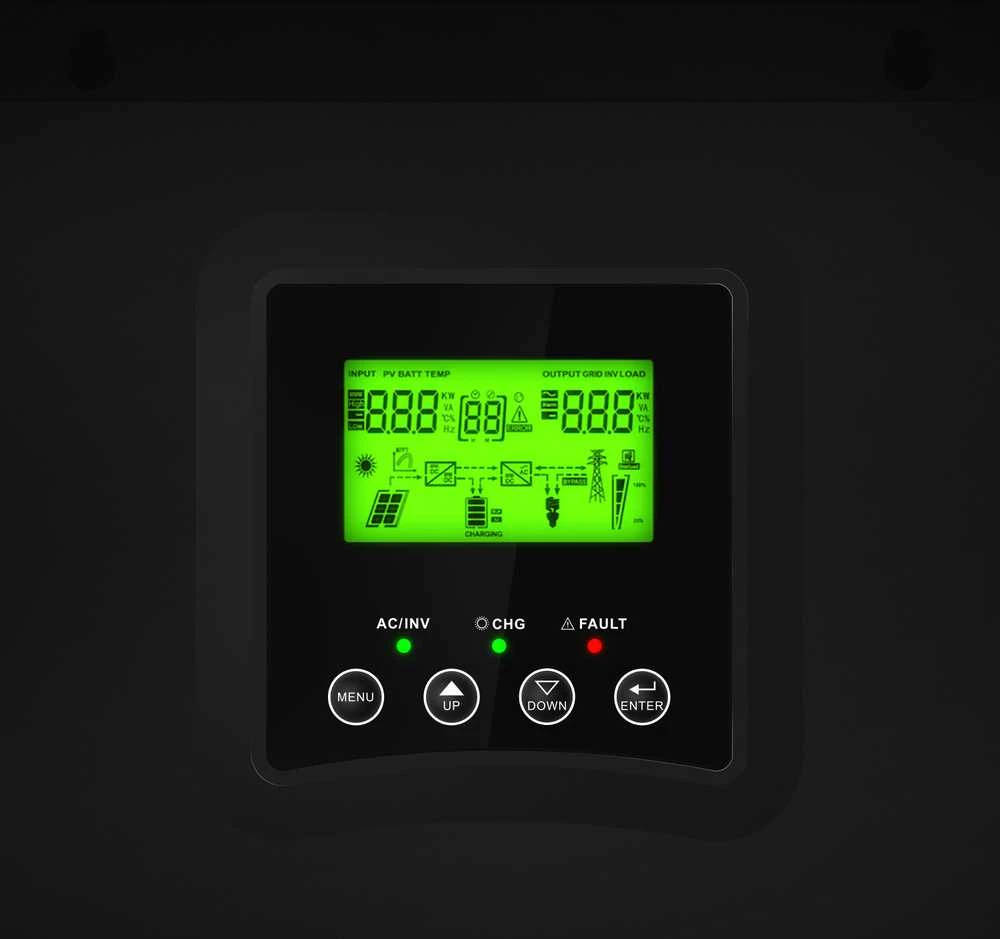 Green Cell Žalias Cell MPPT saulės energijos inverteris 24VDC 230VAC 3000VA / 3000W gryna sinusinė įtampa