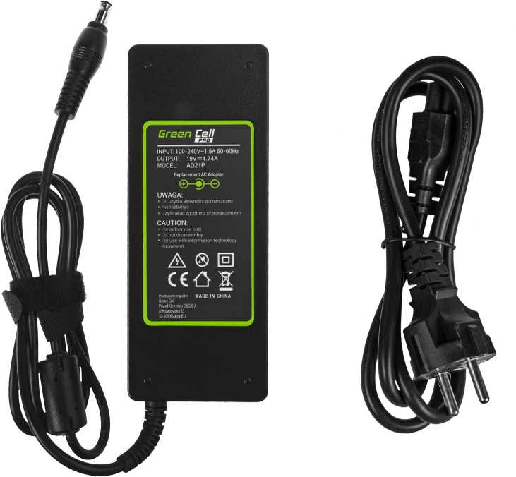 Žalias Cell GREENCELL AD21P Žalias Cell Pro įkroviklis / kintamosios srovės adapteris, skirtas Samsung 90W 19V 4.74A 5.5mm-3.0mm