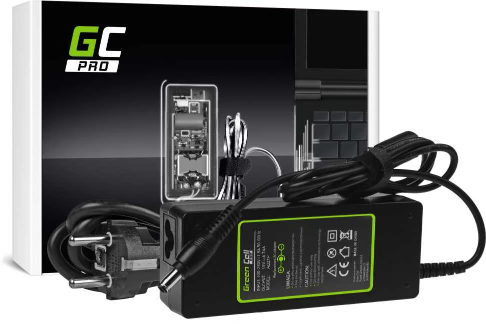 Žalias Cell GREENCELL AD21P Žalias Cell Pro įkroviklis / kintamosios srovės adapteris, skirtas Samsung 90W 19V 4.74A 5.5mm-3.0mm