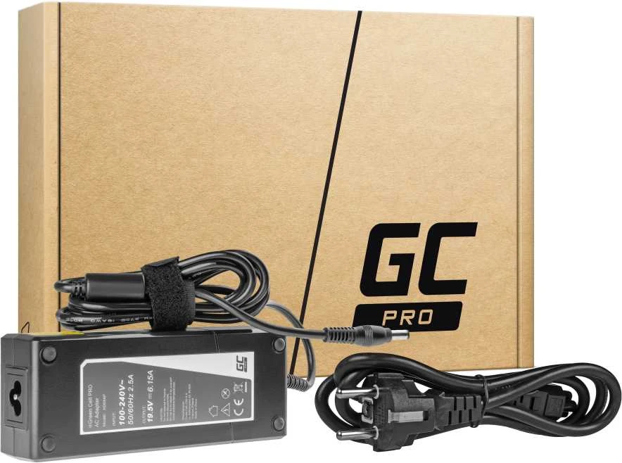 GREENCELL AD69AP įkroviklis / kintamosios srovės adapteris Žalias Cell PRO skirtas Lenovo 19.5V 6.15A 120W 5.5-2.5mm