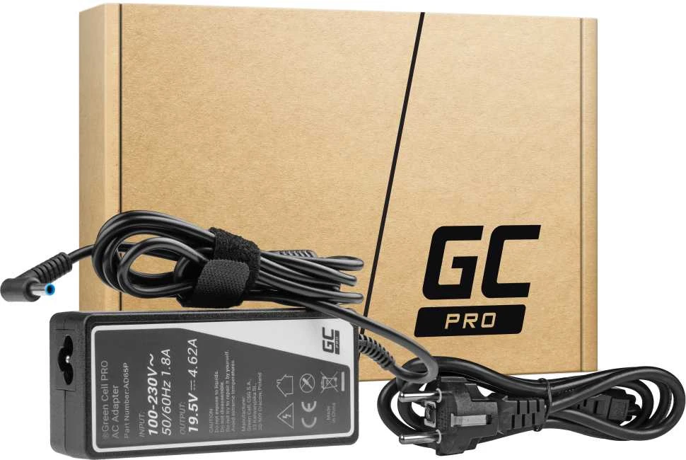 Green Cell Žalias Cell GREENCELL AD65P įkroviklis / kintamosios srovės adapteris Žalias Cell PRO 19.5V 4.62A 90W skirtas HP 250 G2 ProBook 650 G2