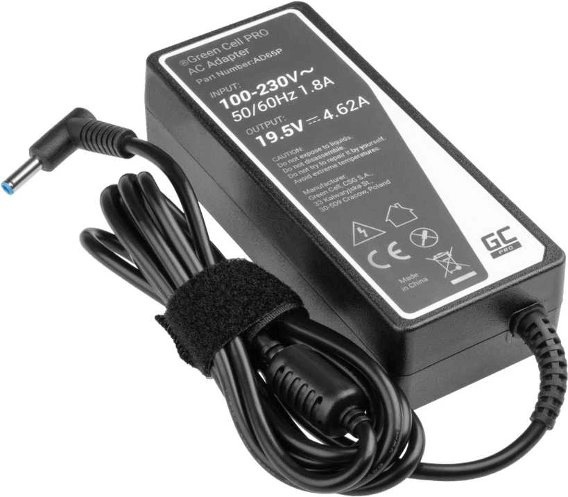 Green Cell Žalias Cell GREENCELL AD65P įkroviklis / kintamosios srovės adapteris Žalias Cell PRO 19.5V 4.62A 90W skirtas HP 250 G2 ProBook 650 G2