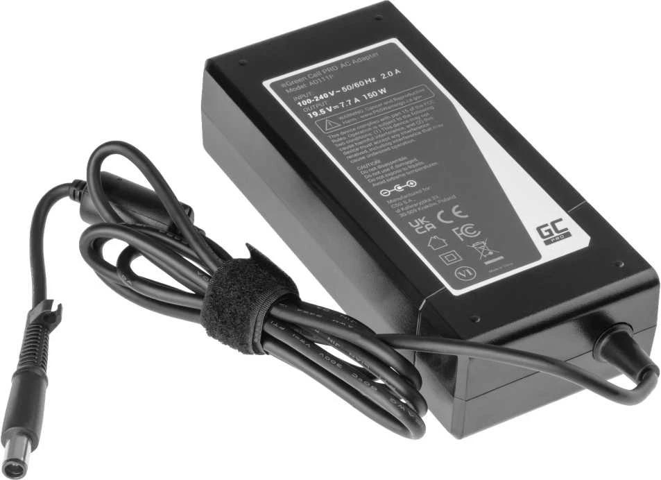 Žalias Cell PRO įkroviklio kintamosios srovės adapteris HP EliteBook 8530p 8530w 8540p 8540w 8560p 8560w 8570w 8730w ZBook 15 G1 G2 19.5 V 7.7 A 1