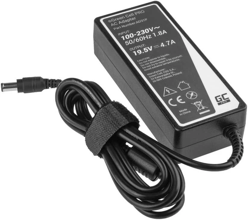 Green Cell Žalias Cell GREENCELL AD31P Žalias Cell PRO įkroviklis / kintamosios srovės adapteris, skirtas Sony 90W 19.5V 4.7A 6.0mm–4.4mm