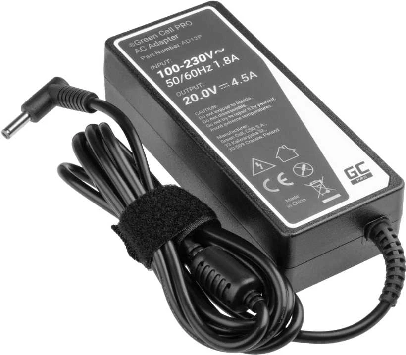 Lenovo GREENCELL AD13P Žalias Cell Pro įkroviklis / kintamosios srovės adapteris Fujitsu-Siemens 90W 20V 4.5A 5.5mm-2.5