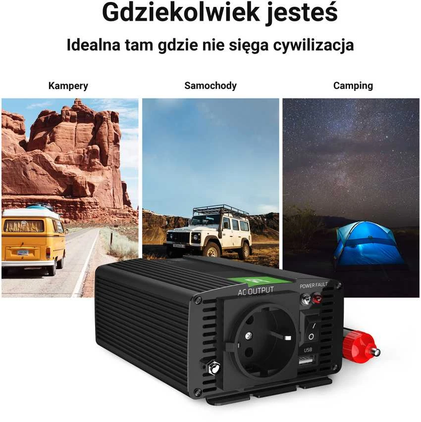 Green Cell Žalias Cell Inverteris 12V/230V 150W/300W modifikuota sinusinė išėjimo įtampa Žalias Cell