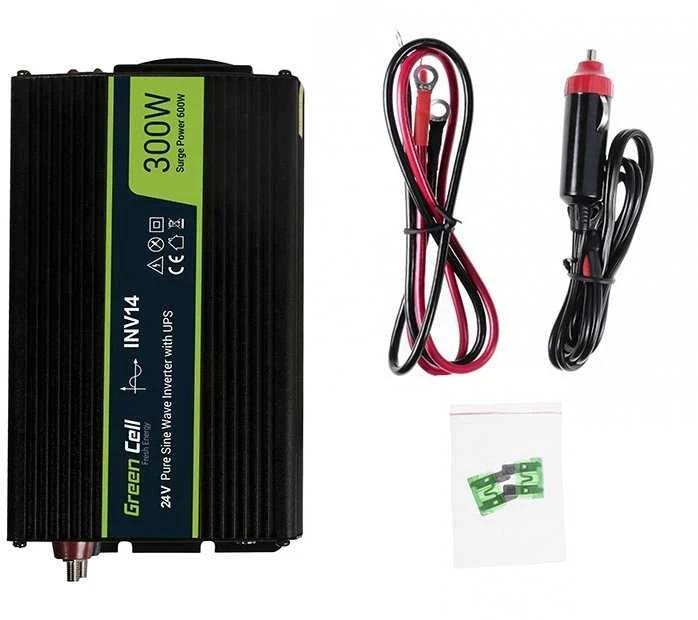 Green Cell Žalias Cell Inverteris 24V/230V 300W/600W sinusinė išėjimo įtampa Žalias Cell