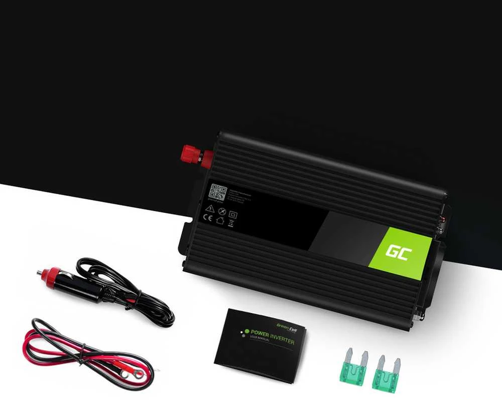 Green Cell Žalias Cell Žalias CELL Car Power Inverter Keitiklis 12V į 230V 300W/600W