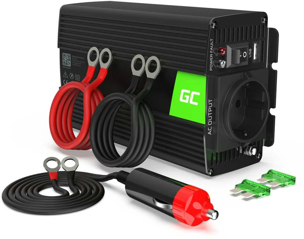Green Cell Žalias Cell Žalias CELL Car Power Inverter Keitiklis 12V į 230V 300W/600W