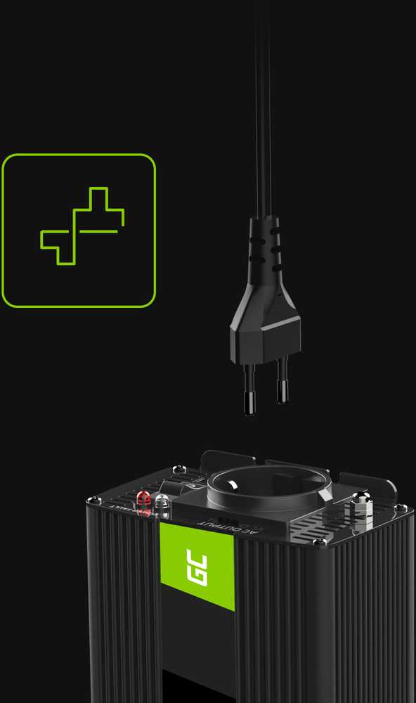 Green Cell Žalias Cell Žalias CELL automobilio maitinimo keitiklis 24V iki 230V 150W/300W Mod Sine