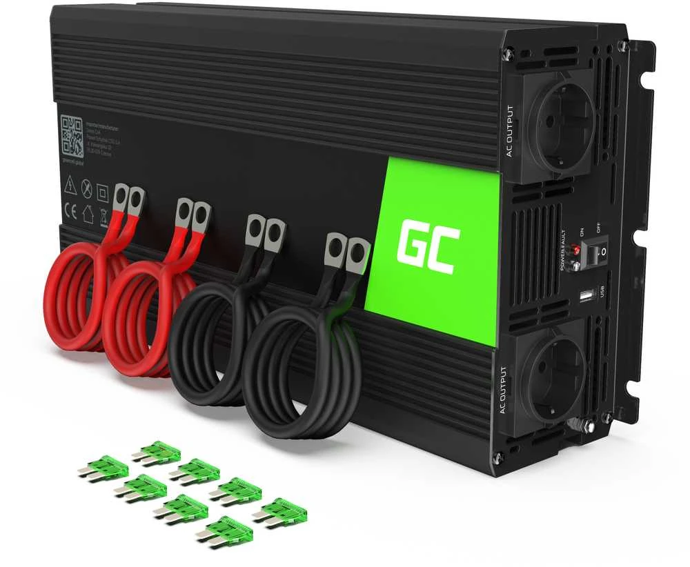 Green Cell Žalias Cell Inverteris 12V/230V 2000W/4000W Sinusinė išėjimo įtampa Žalias Cell