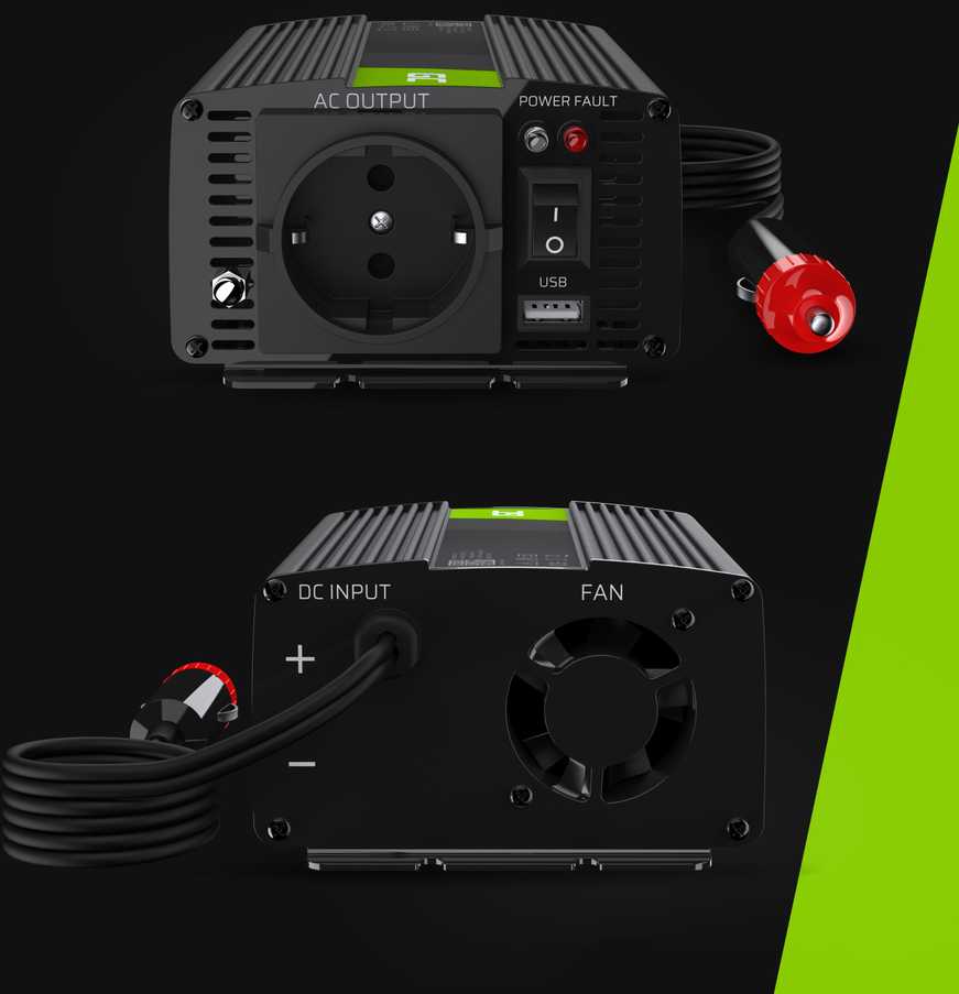 Green Cell Žalias Cell Žalias CELL automobilio maitinimo keitiklis 24V iki 230V 150W/300W Mod Sine