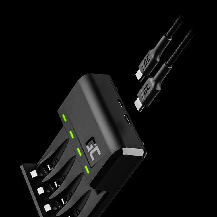 Rinkinys ³adowarka Žalias Cell GC VitalCharger i 4x Baterie Akumulatorki AA 2000mAh Ni-MH