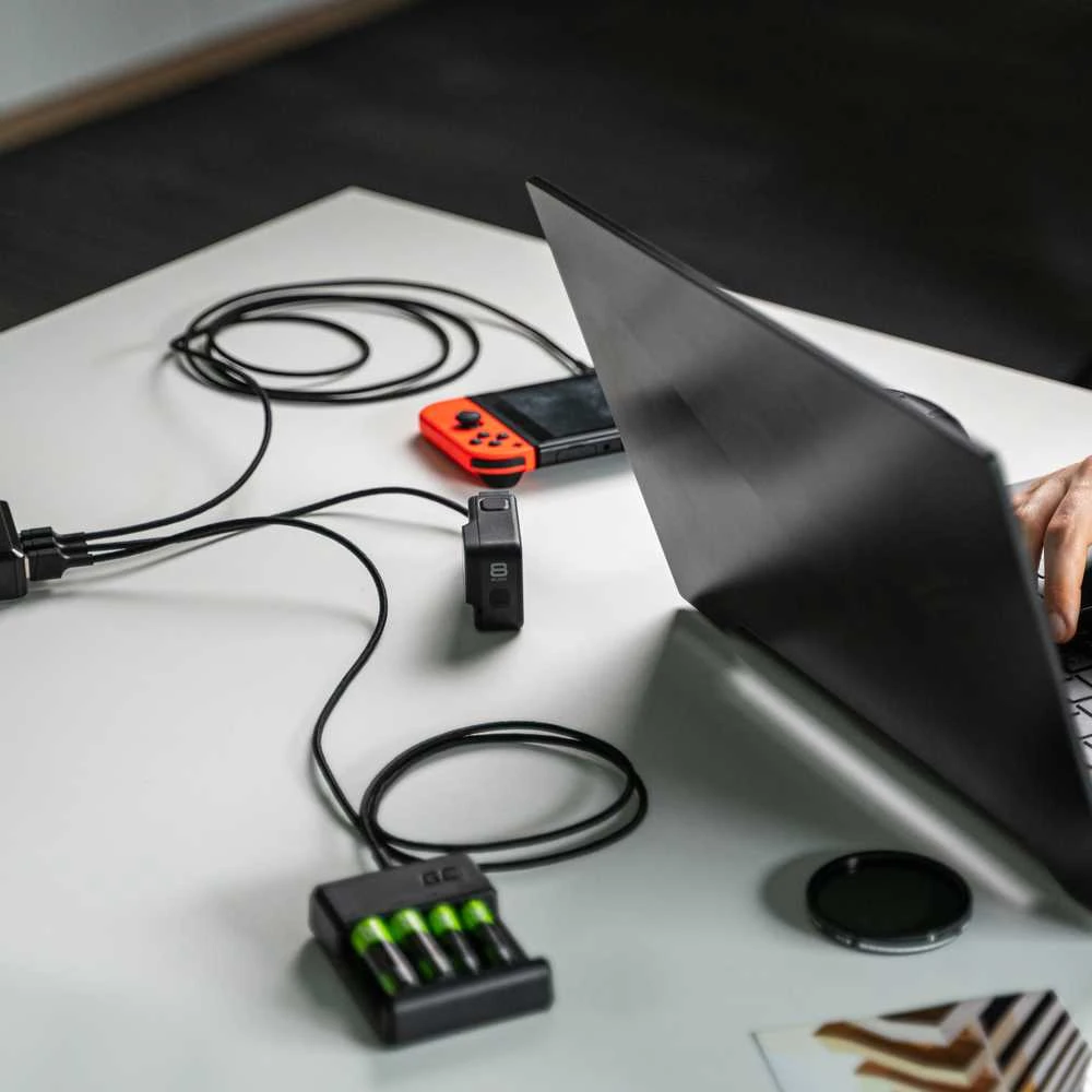 Green Cell Žalias Cell Žalias Cell USB-C kabelių komplektas 3x QC 3.0 0.3 m 1.2 m 2 m