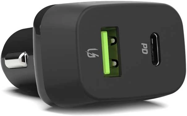 Green Cell Žalias Cell GREENCELL CAD33 automobilinis įkroviklis Žalias Cell USB-C maitinimo tiekimas + USB greitas įkrovimas 3.0