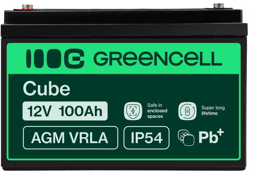 Green Cell Žalias Cell AGM Žalias Cell akumuliatorius 12V 100Ah