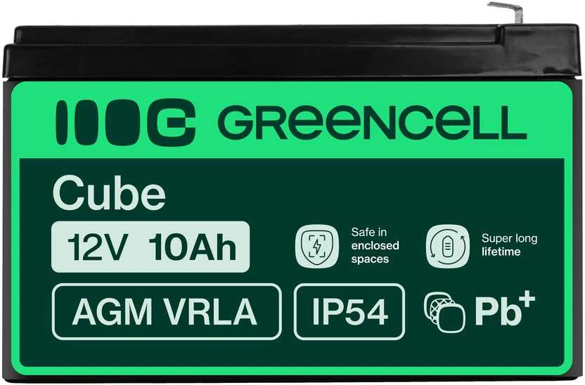 Green Cell Žalias Cell Žalias CELL Baterija AGM VRLA 12V 10Ah