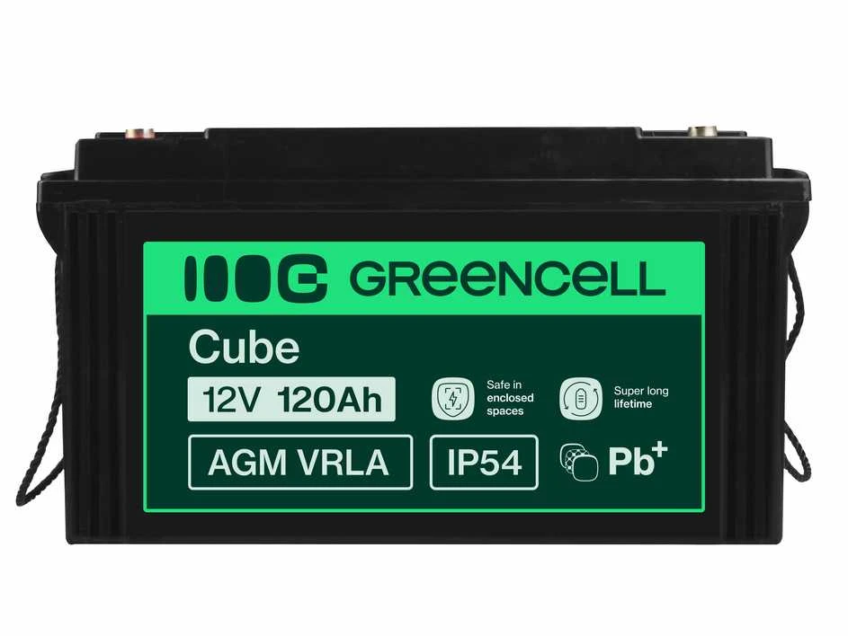 Green Cell Žalias Cell GREENCELL Baterija AGM 12V 120Ah