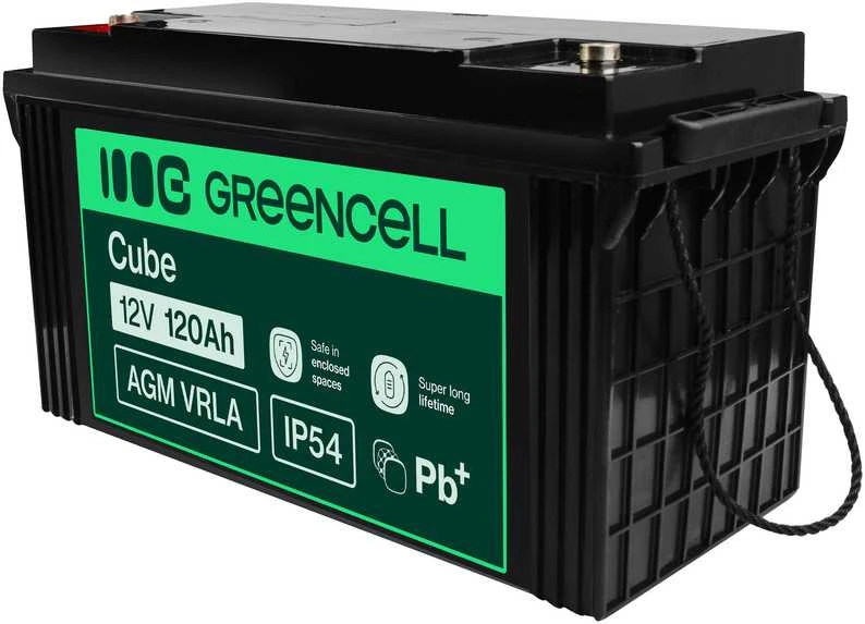 Green Cell Žalias Cell GREENCELL Baterija AGM 12V 120Ah