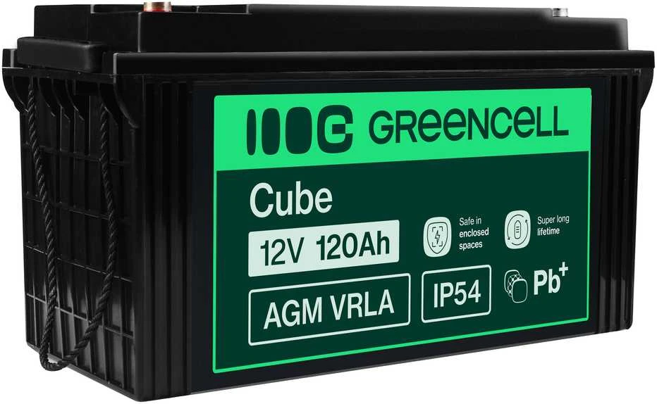 Green Cell Žalias Cell GREENCELL Baterija AGM 12V 120Ah