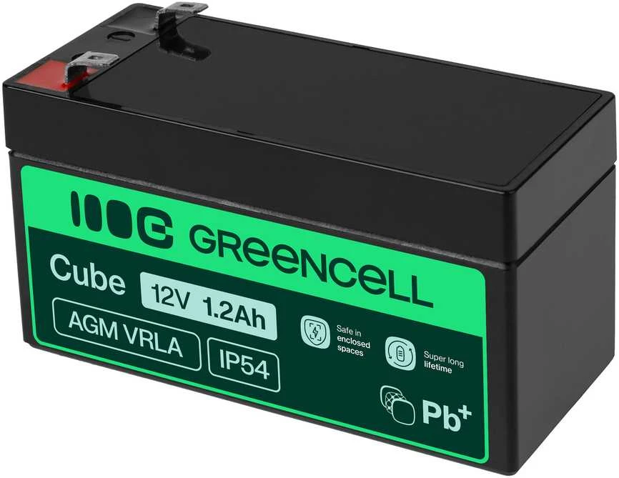 Green Cell Žalias Cell Žalias CELL Baterija AGM 12V 1.2 Ah