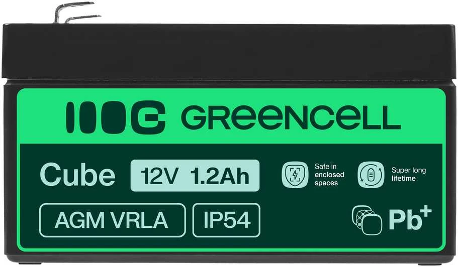 Green Cell Žalias Cell Žalias CELL Baterija AGM 12V 1.2 Ah