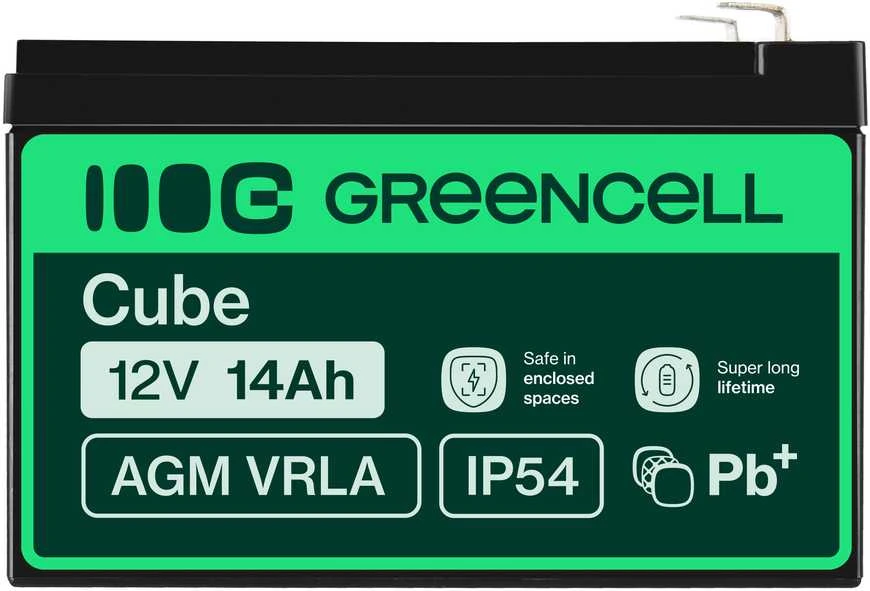 Green Cell Žalias Cell® AGM 12V 14Ah VRLA akumuliatoriaus (AGM08)