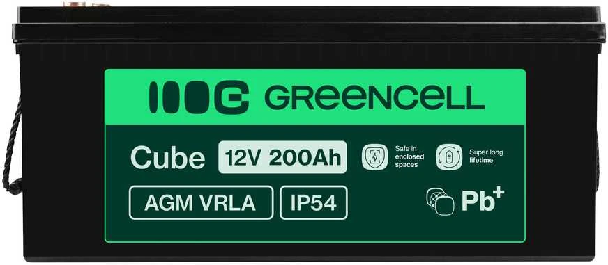 Green Cell Žalias Cell AGM akumuliatorius Švino rūgštis 12V 200Ah