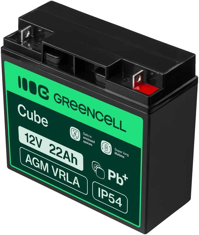 Green Cell Žalias Cell GreenCell® AGM 12V 22Ah VRLA Baterija Gel gilaus dviračio motorolerio vejapjovės valčių barža vejapjovė traktoriaus žvejybos valtis