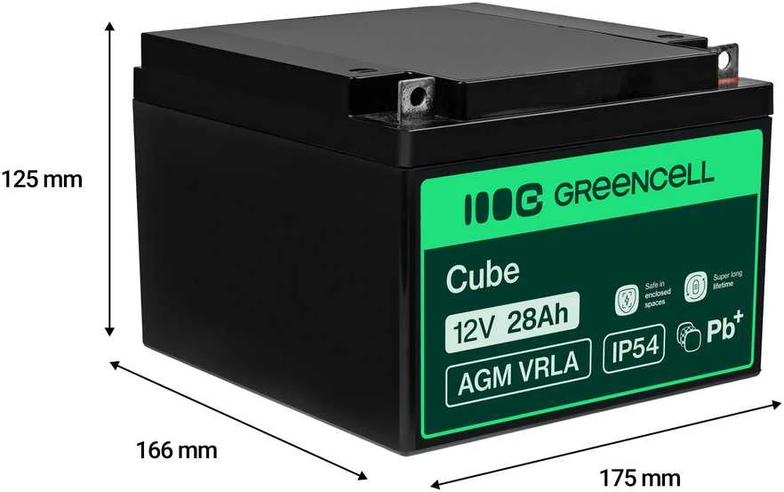 Green Cell Žalias Cell Žalias Cell ® akumuliatorius AGM VRLA 12V 26Ah