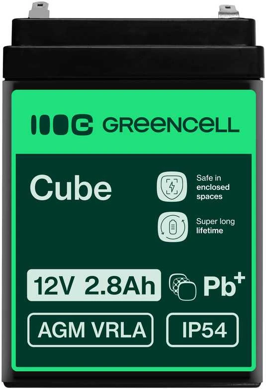 Green Cell Žalias Cell Žalias Cell AGM VRLA akumuliatorius 12V 2.8Ah