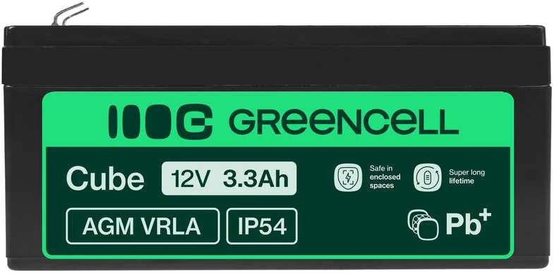 Green Cell Žalias Cell Žalias CELL Akumuliatorius AGM 12V 3,3 Ah