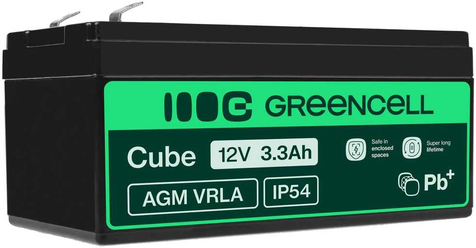 Green Cell Žalias Cell Žalias CELL Akumuliatorius AGM 12V 3,3 Ah