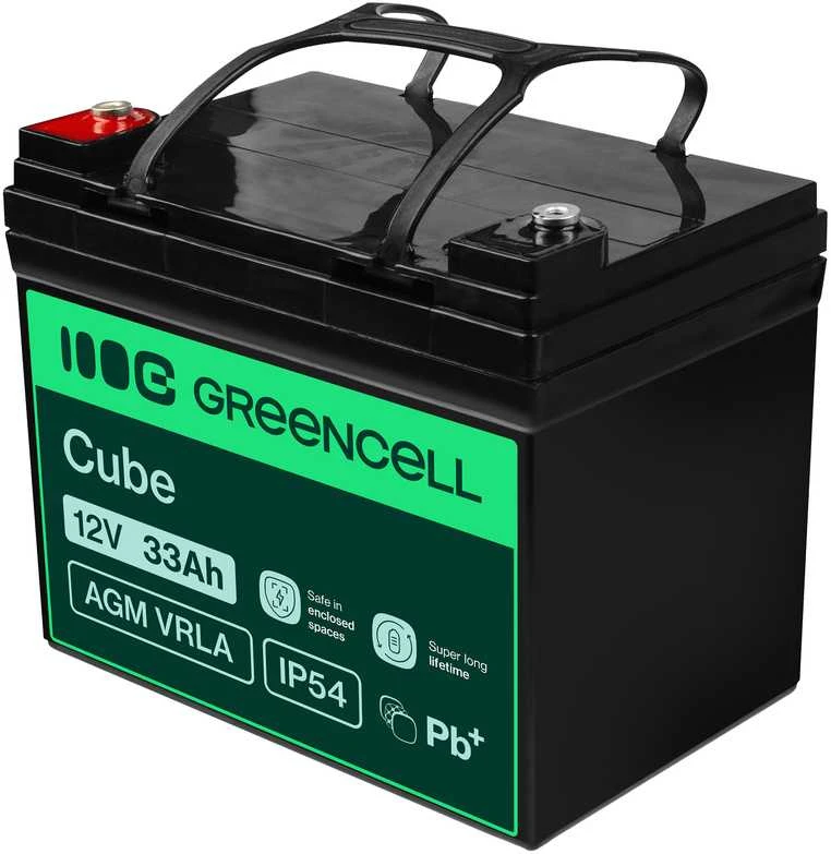 Green Cell Žalias Cell Žalias CELL Baterija AGM 12V 33 Ah
