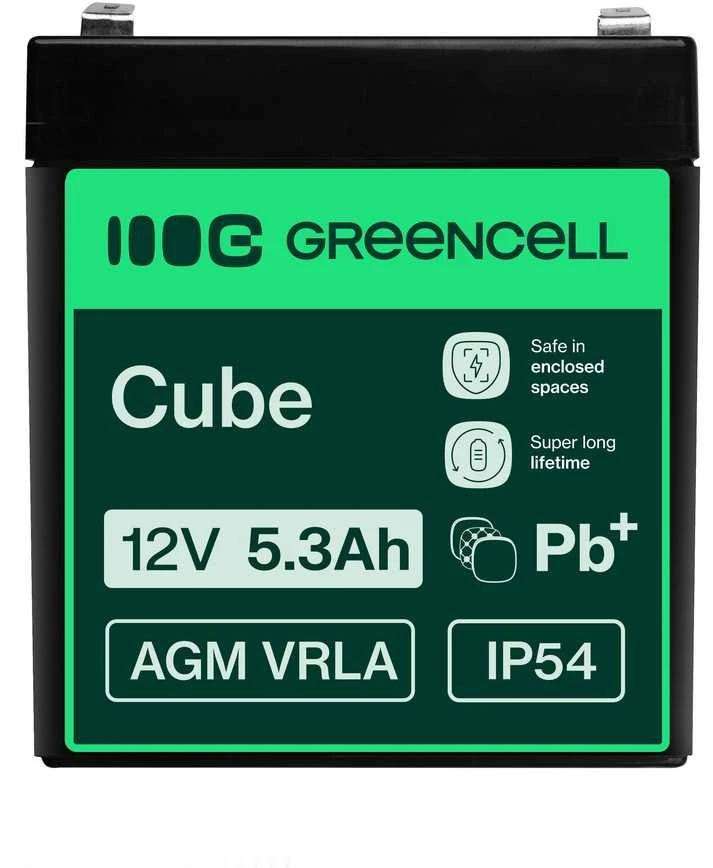 Green Cell Žalias Cell GREENCELL baterija AGM VRLA 12V 5.3Ah