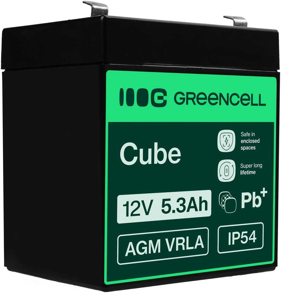 Green Cell Žalias Cell GREENCELL baterija AGM VRLA 12V 5.3Ah