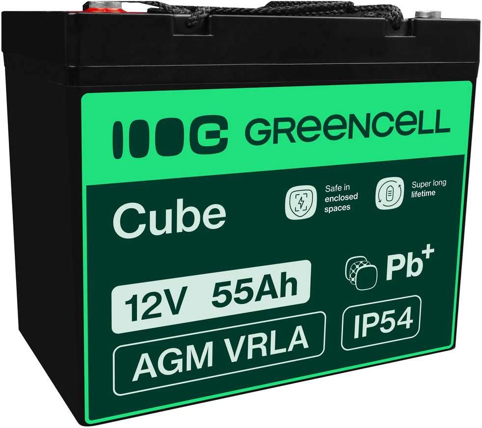 Green Cell Žalias Cell Žalias Cell AGM akumuliatorius 12V 55Ah