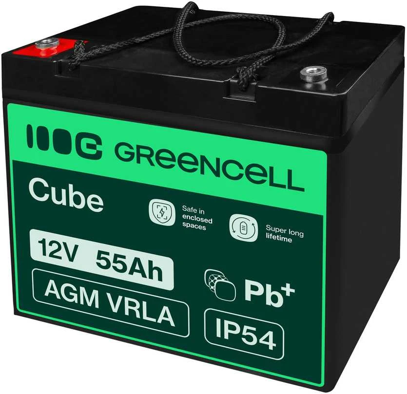 Green Cell Žalias Cell Žalias Cell AGM akumuliatorius 12V 55Ah