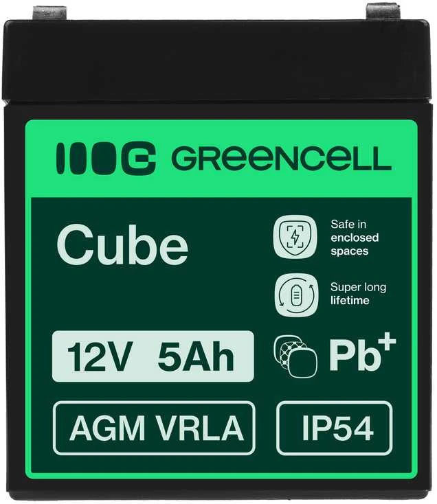 Green Cell Žalias Cell GREENCELL Baterija AGM 12V 5Ah